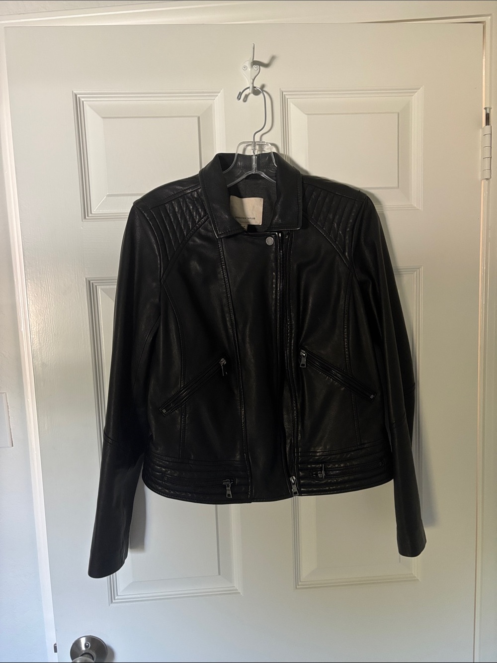 Rebecca Taylor Black Leather Moto Jacket